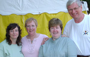 Vickey Thompson, Lynne Reid, Janet Harbison, Bob Peel