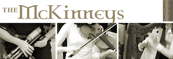 The McKinneys, performing traditional Celtic music for special accasions on harp, pipes and fiddle.